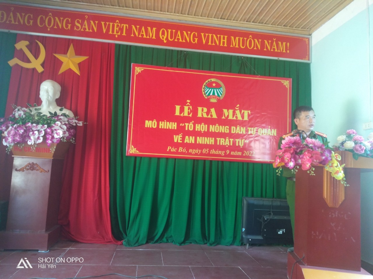 Đ/c Hoàng Văn Bình phát biểu tại buổi lễ ra mắt